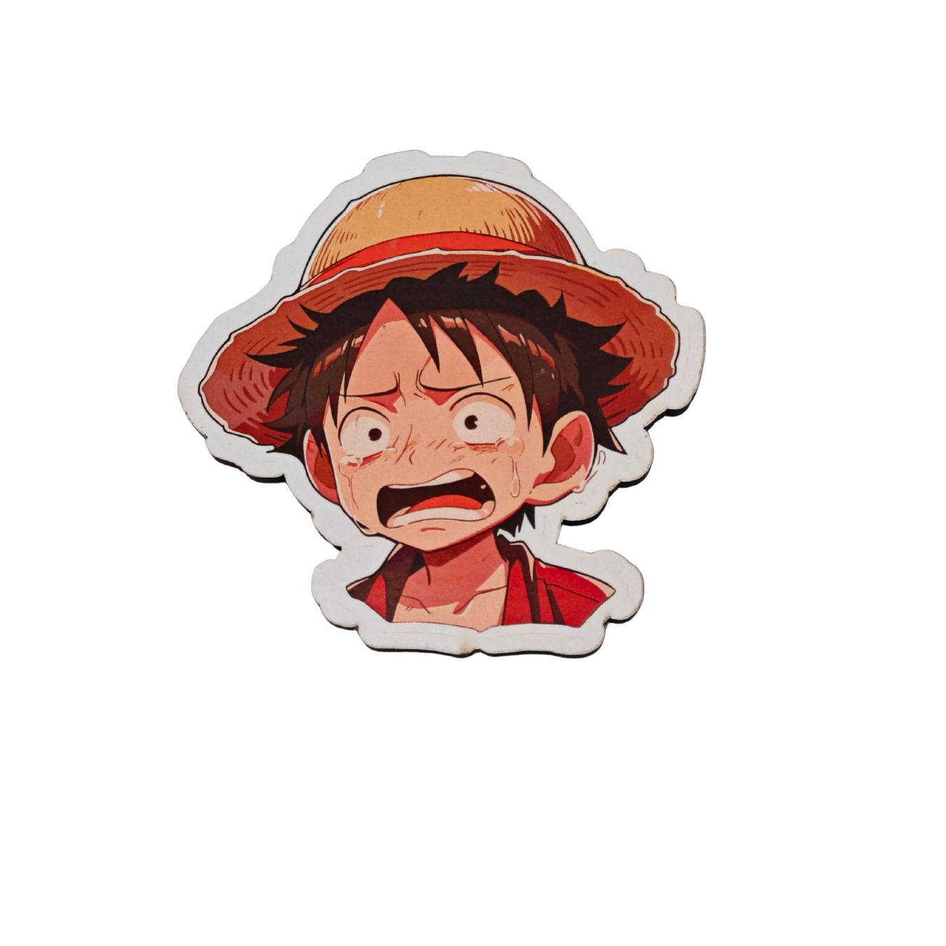 crying luffy magnet