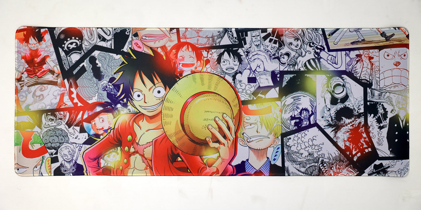 Luffy Collage- One Piece - XXL Deskmat (80x30 cm)