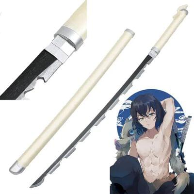 Insouke White Katana - Wooden (no sharp edge) Life-sized - 104 cm #004