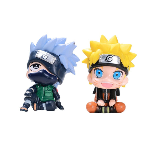 Naruto & Kakashi sitting chibi - Set of 2