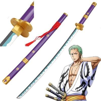 Zoro Purple Katana - One Piece - Wooden (no sharp edge) Life-sized - 104 cm #015