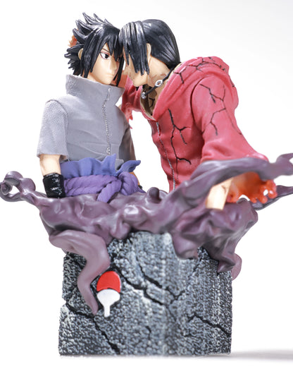 Sasuke & Itachi Bust on Stone Base - Naruto