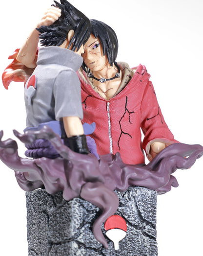 Sasuke & Itachi Bust on Stone Base - Naruto