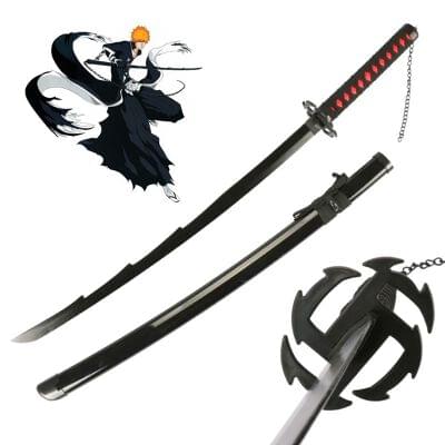 Ichigo Black Katana - Bleach - Wooden (no sharp edge) Life-sized - 104 cm #027