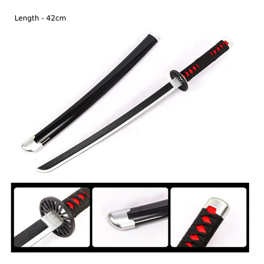 Tanjiro Black PVC Blade Katana 42cm (with stand)