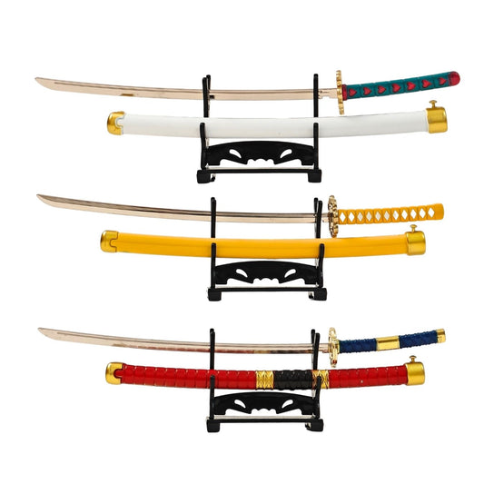 Mini Metal Katana (not sharp, 24 cm) | Button open (katana stand not included)