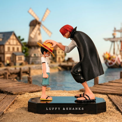 One Piece Shanks & Young Luffy Straw Hat Promise Figure (17 cm)