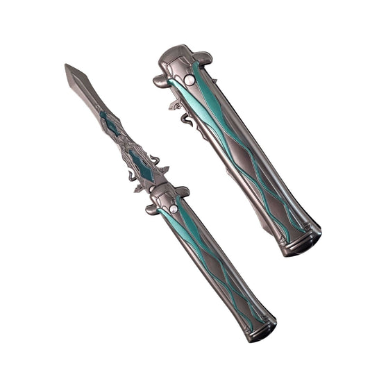 Green Horn | Foldable Metal Anime Knife (23 cm) - Snap-open (not sharp)