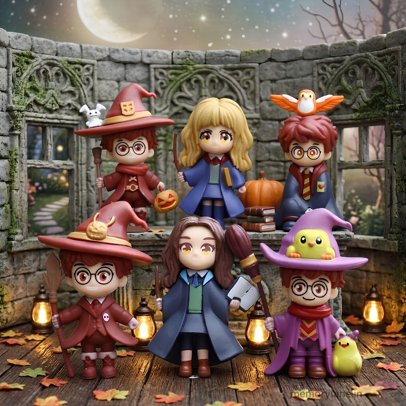 Hogwarts Academy Student Mini Figure Set of 6 (6 cm)