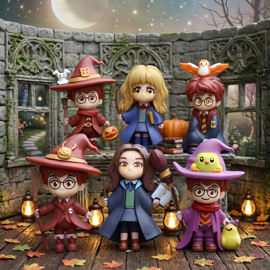 Hogwarts Academy Student Mini Figure Set of 6 (6 cm)