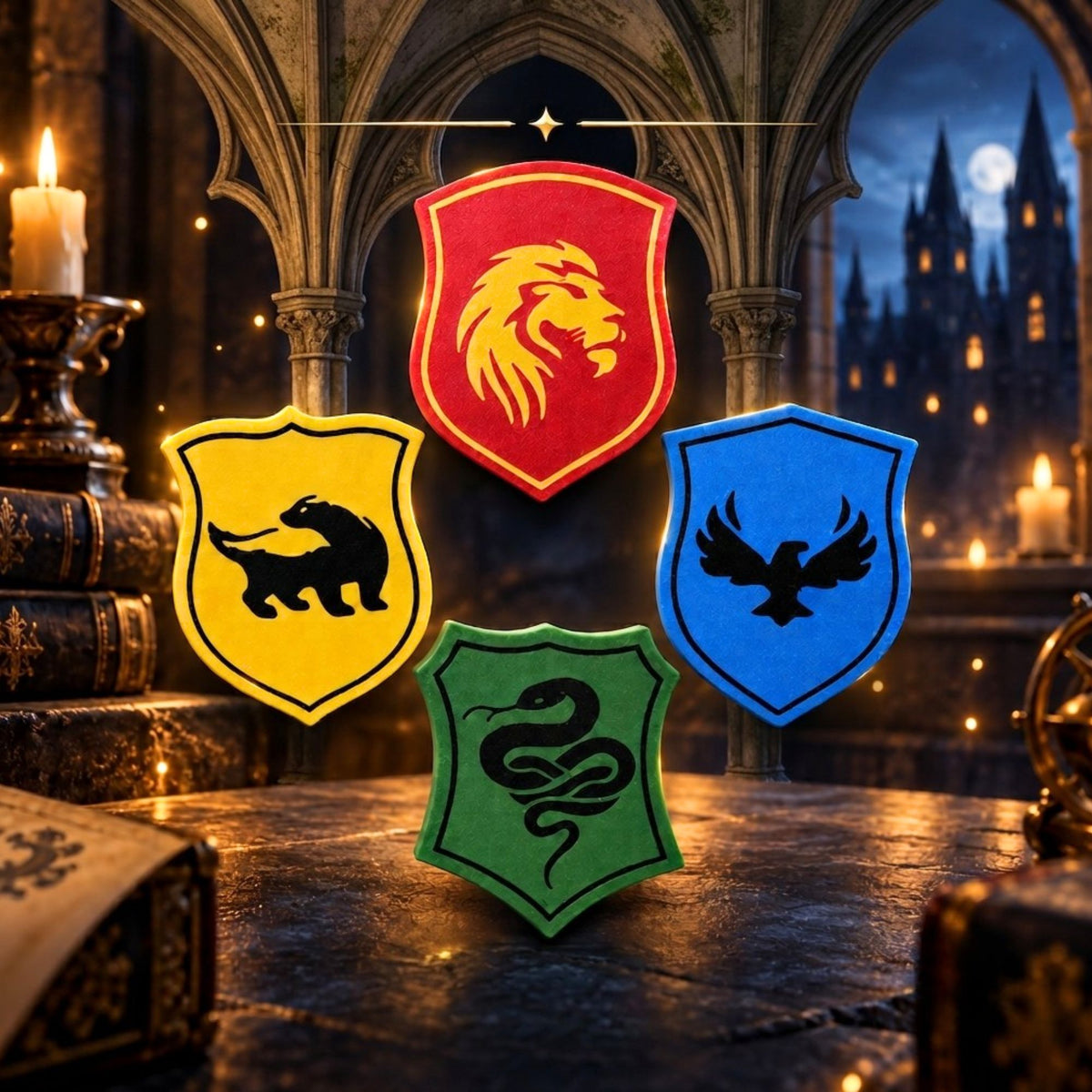 Hogwarts House Animal Magnets Set of 4 ( 7*6*3 cm)