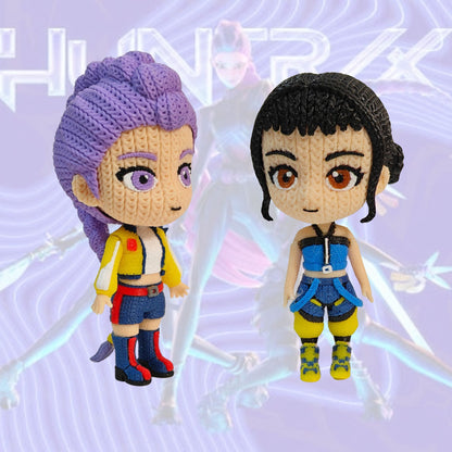 Demon Hunters HUNTR/X  Knitted Effect Figures (9 cm)