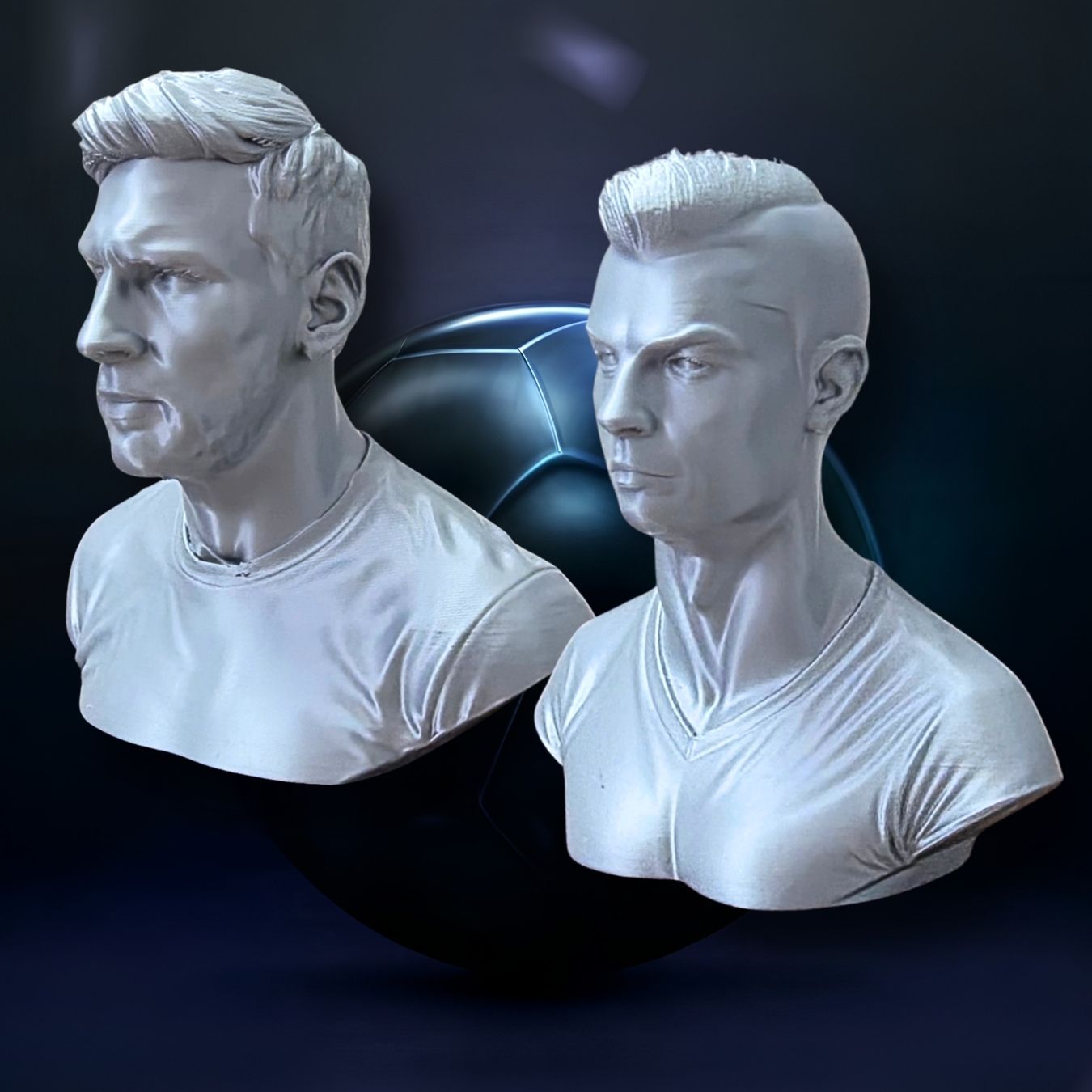 Cristiano Ronaldo & Lionel Pop Bust | Set of 2 (10 cm each)