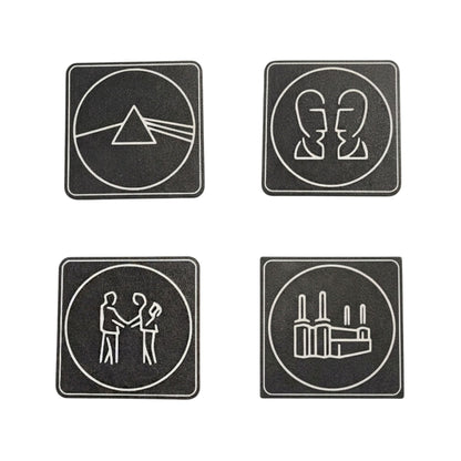 Pink Floyd Album Tribute Coasters (9 x 9 cm)(Set of 4)