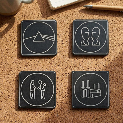 Pink Floyd Album Tribute Coasters (9 x 9 cm)(Set of 4)