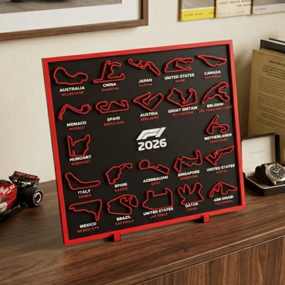 F1 2026 3D Calendar with stand (22x25x1 cm)