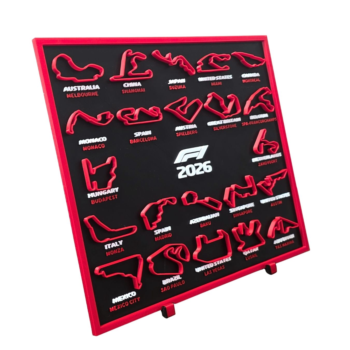 F1 2026 3D Calendar with stand (22x25x1 cm)