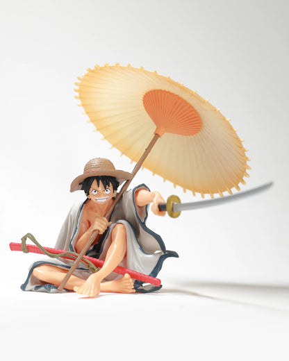 Luffy under umbrella