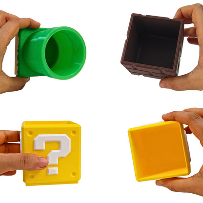 Super Mario Obstacles | 3-in-1 Stationery Stand Set with Base Tray ( 23*7*9 cm)