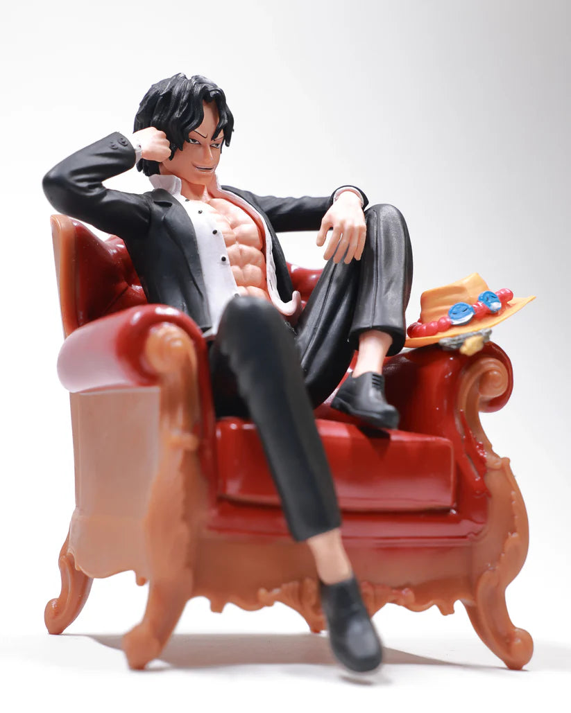 ace sitting on sofa with hat