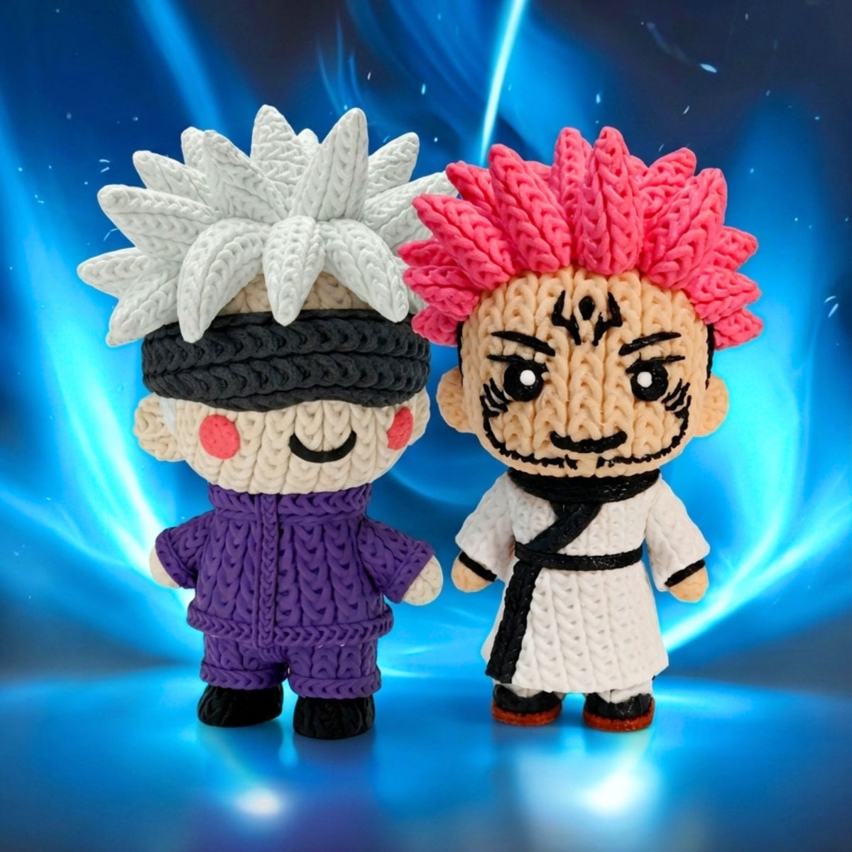 Jujutsu Kaisen Knitted Effect Figures (select variant)-(made of PVC, not Yarn) (10 cm)