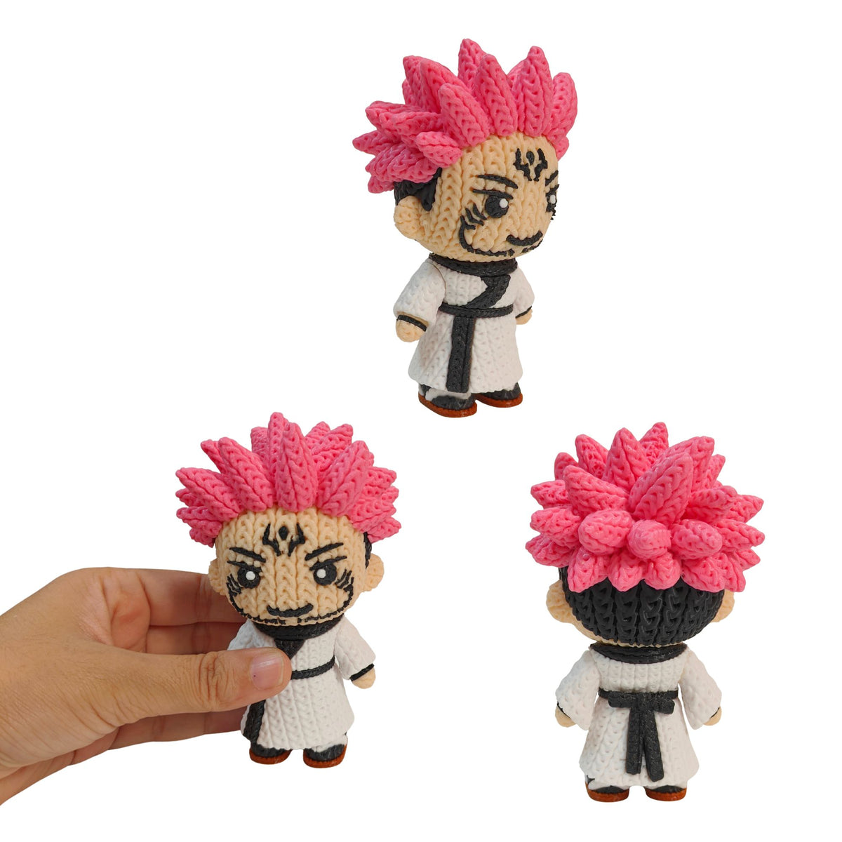 Jujutsu Kaisen Knitted Effect Figures (select variant)-(made of PVC, not Yarn) (10 cm)