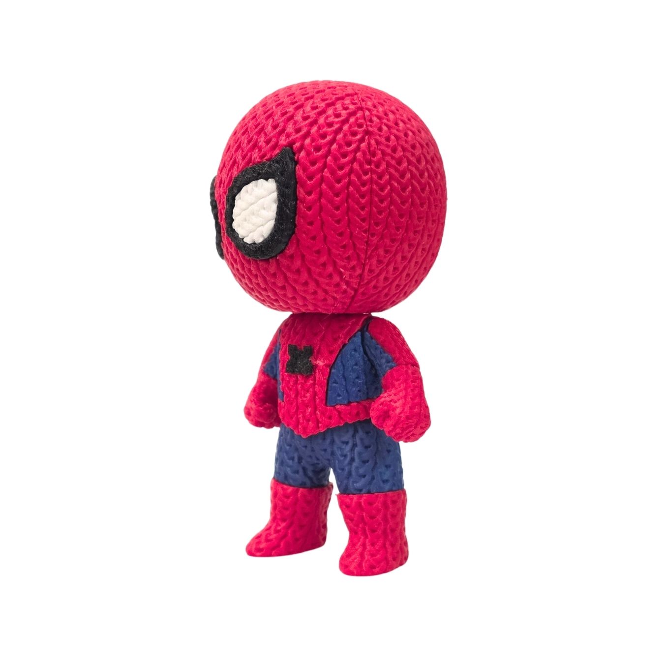 Spiderman - Knitted Effect Figure - (made of PVC, not Yarn) (10 cm) Rotatable Head (Copy)