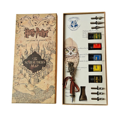 Harry Potter Hogwarts Owl Feather Quill Pen and Ink Set (select variant)