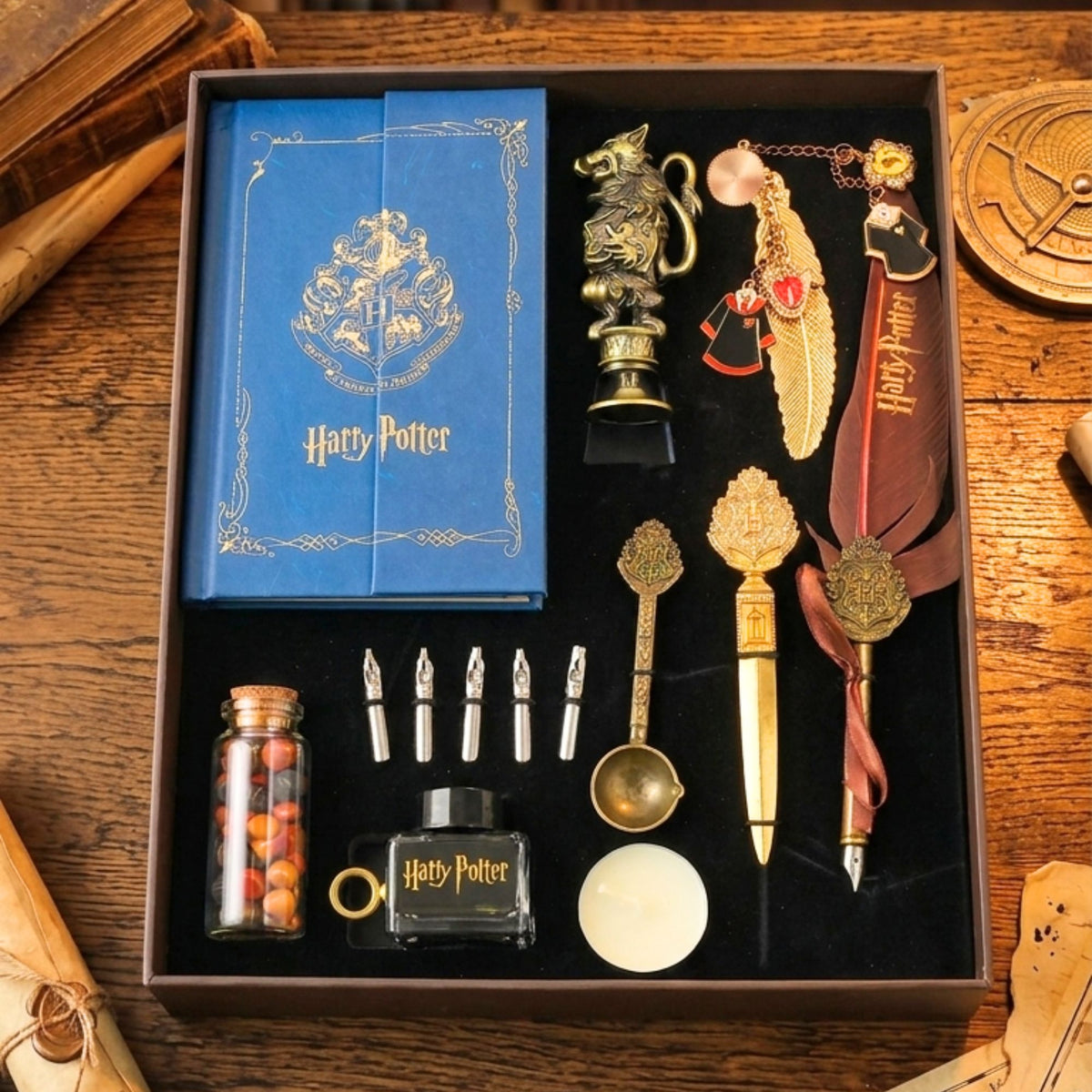 Harry Potter Quill & Wax Seal Luxury Gift Set (select variant) (Box size 29 x 24 cm)