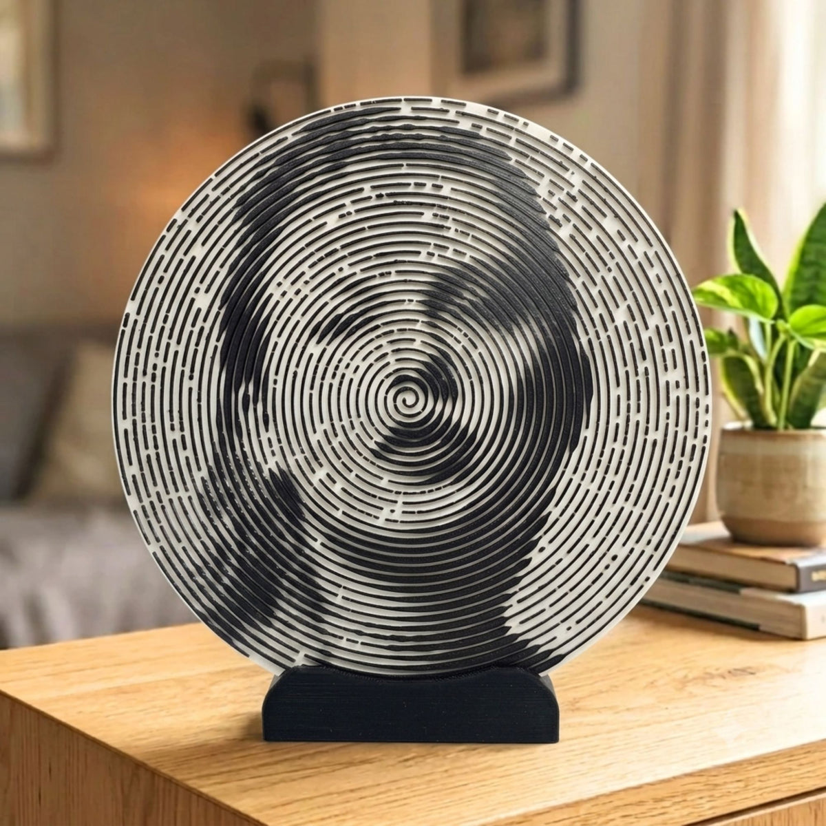 Taylor Swift Monochromatic Spiral Tabletop Portrait