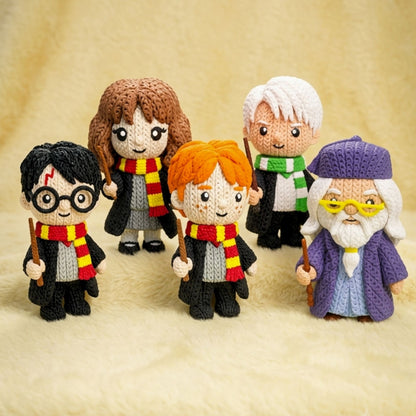 Harry Potter (select character) - Knitted effect figure (made of PVC, not yarn) (10 cm)