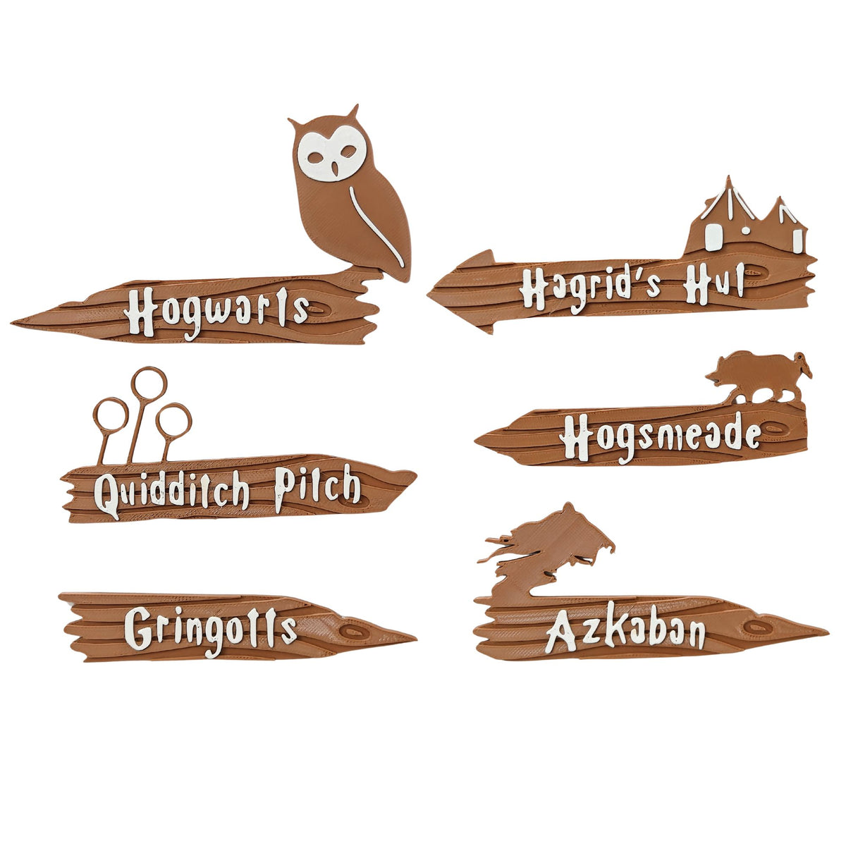 Hogwarts Direction Signs Magnet Set of 6 (11 cm)