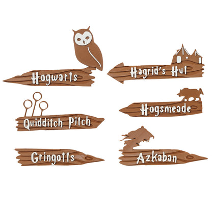 Hogwarts Direction Signs Magnet Set of 6 (11 cm)