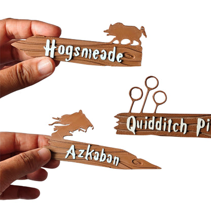 Hogwarts Direction Signs Magnet Set of 6 (11 cm)