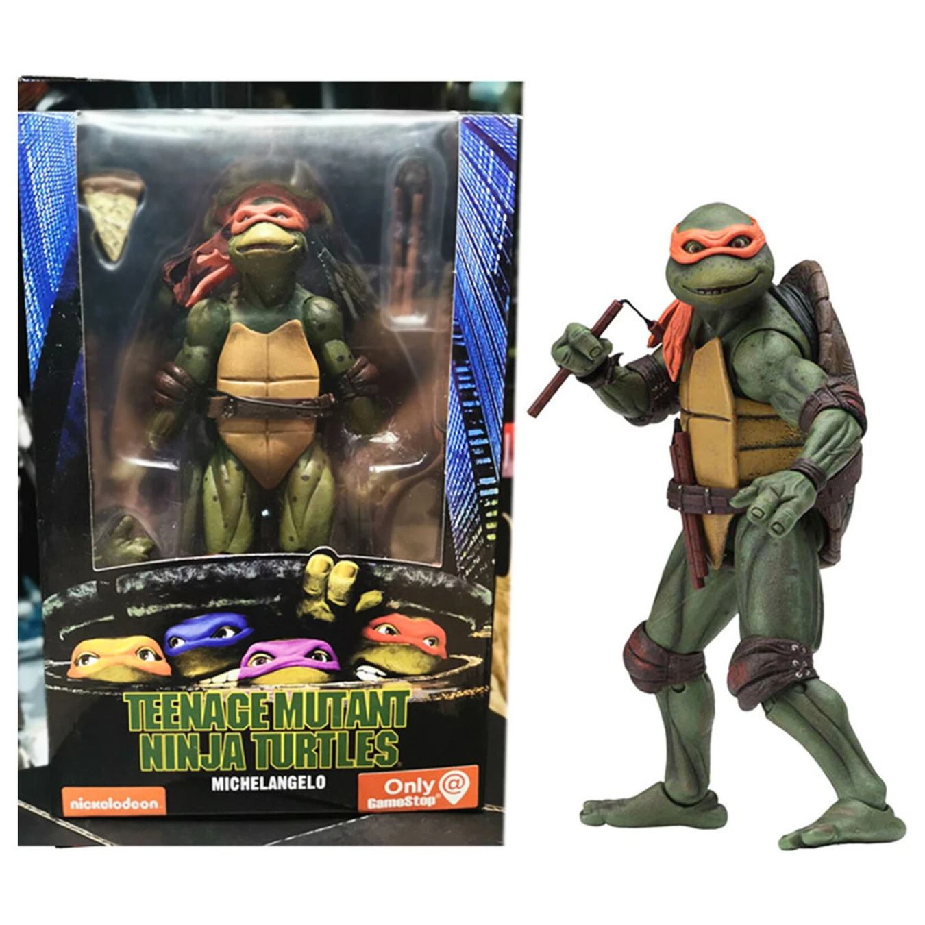 Teenage Mutant Ninja Turtles 1990 Movie 7 Inch Action Figure Set of 4