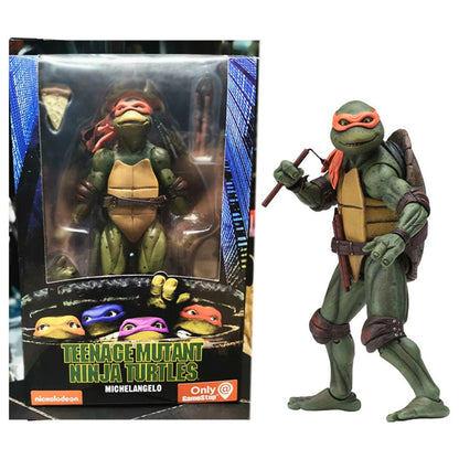Teenage Mutant Ninja Turtles 1990 Movie 7 Inch Action Figure Set of 4