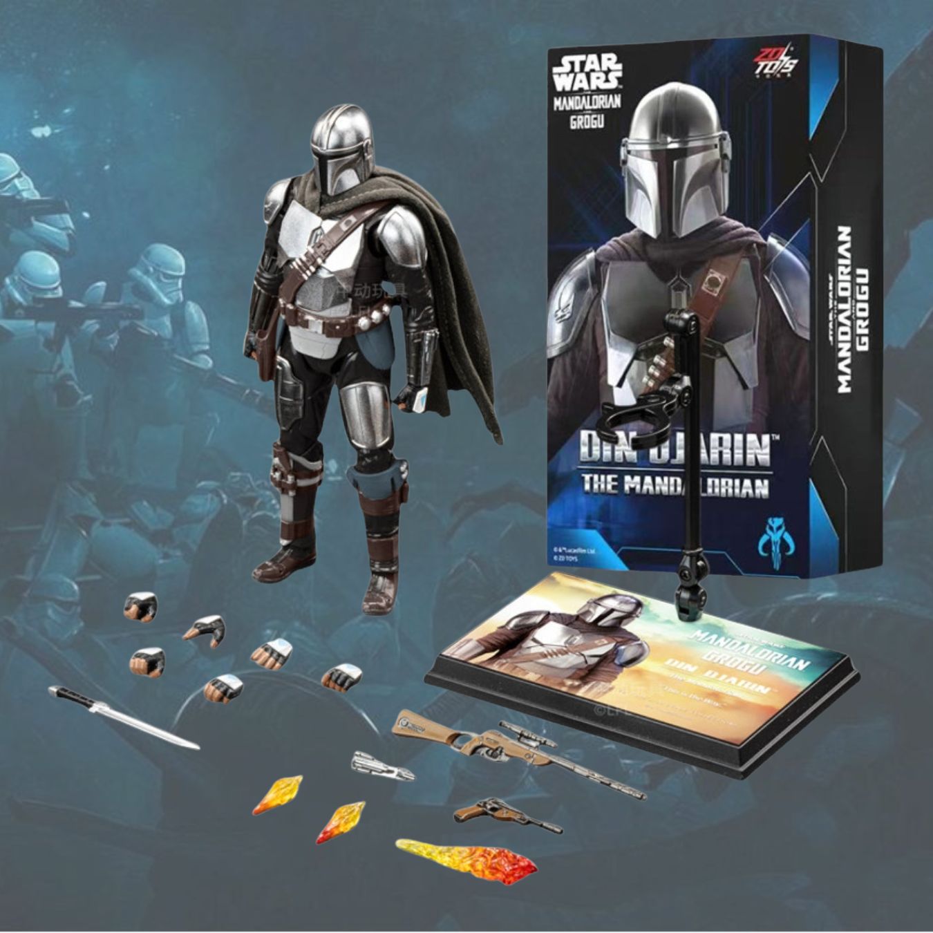 Star Wars - The Mandalorian - Din Djarin Action Figure | ZD Toys
