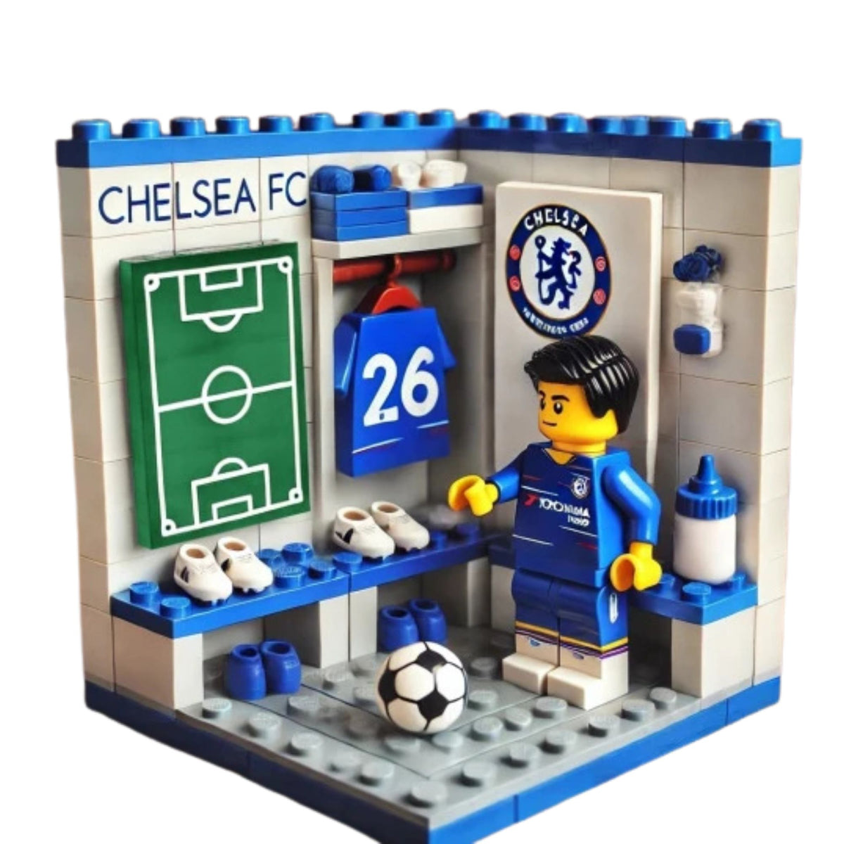 Football Club Locker Room Building Block Model Kit C