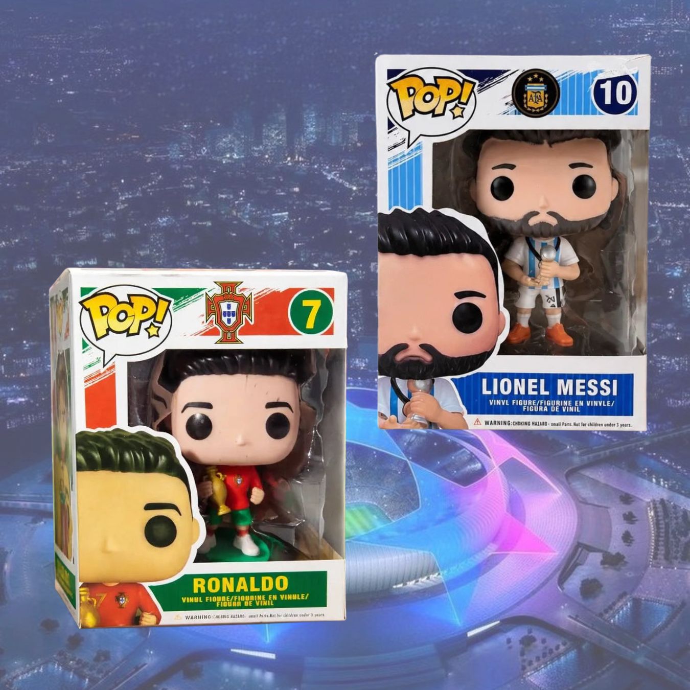 Cristiano Ronaldo & Lionel Pops Set of 2 (10 cm)