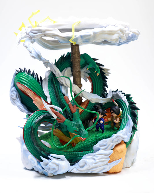 Shenron & Goku under cloud