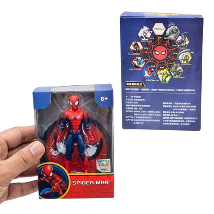 Spider Man Poseable Action Figure with Unique Base (12 cm)