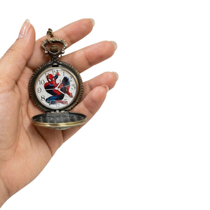 Spiderman Vintage Metal Pocket Watch