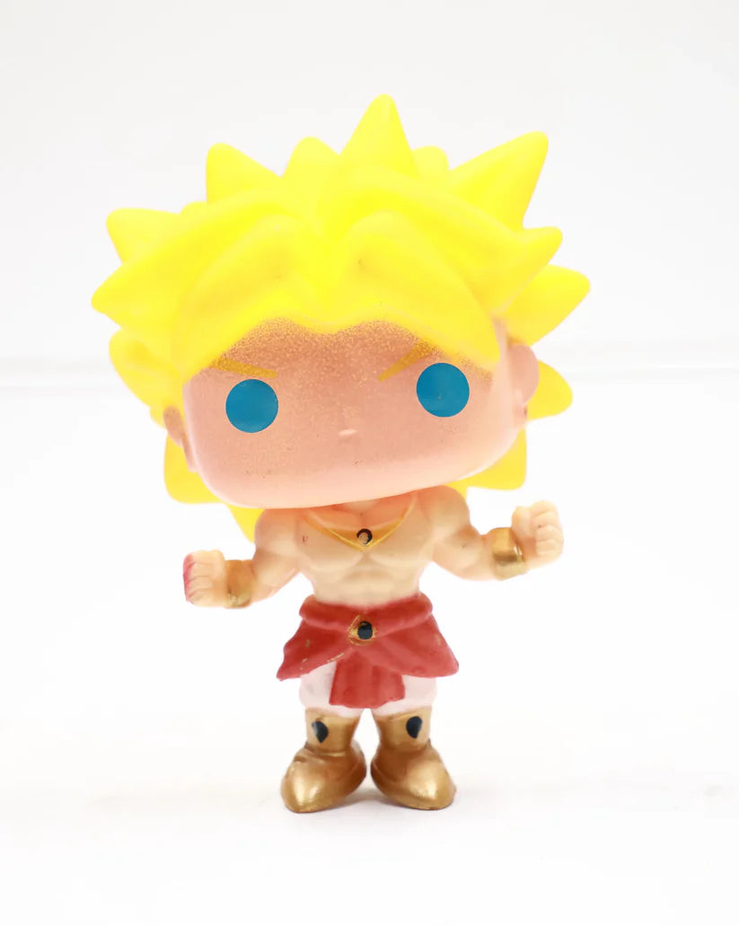 broly pop with spiky yellow hair