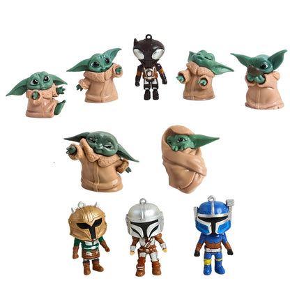 Star Wars The Mandalorian Mini Figurine Set of 10 (Size 5 - 6 cm)