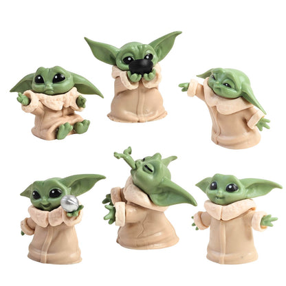 Grogu Baby Yoda Expressive Poses Set of 6 (5 cm)