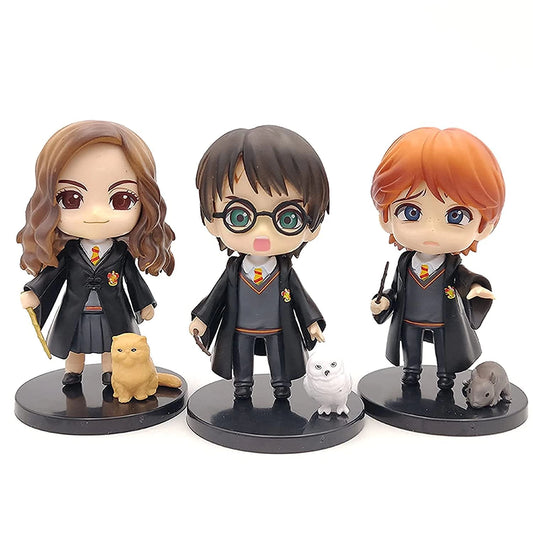 Harry Potter trio with pets x3