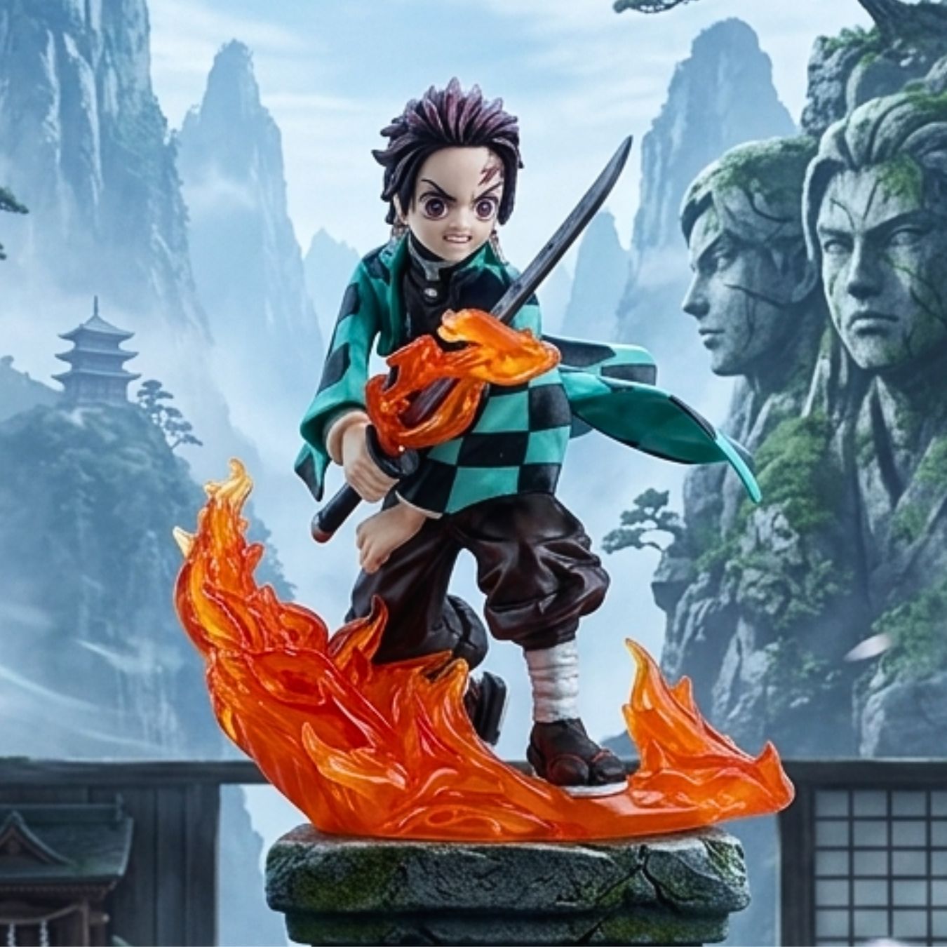 Tanjiro Kamado Hinokami Kagura Action Figure (12 cm) | Demon Slayer