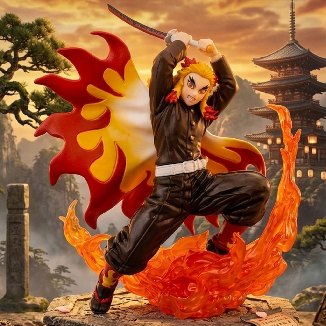 Kyojuro Rengoku Flame Hashira Action Figure (14 cm) | Demon Slayer