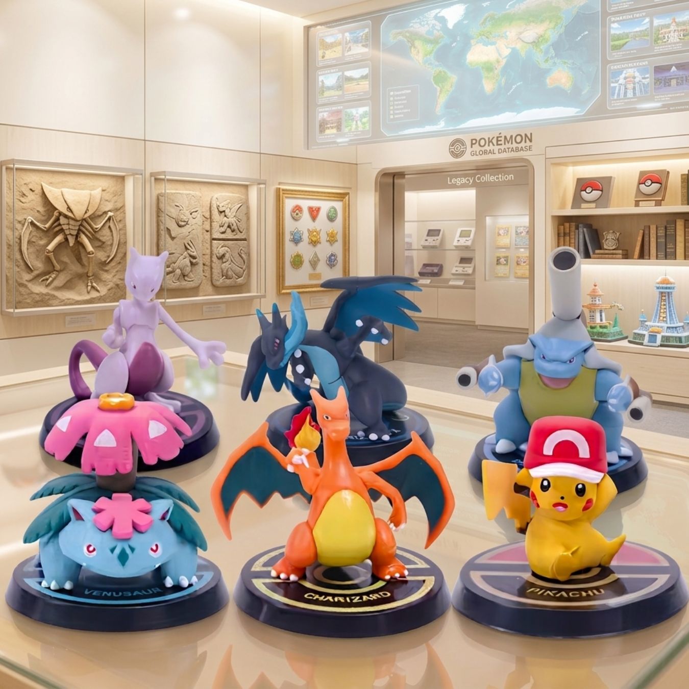 Pokemon Kanto & Mega Evolution Set of 6 ( 6 - 7 cm)