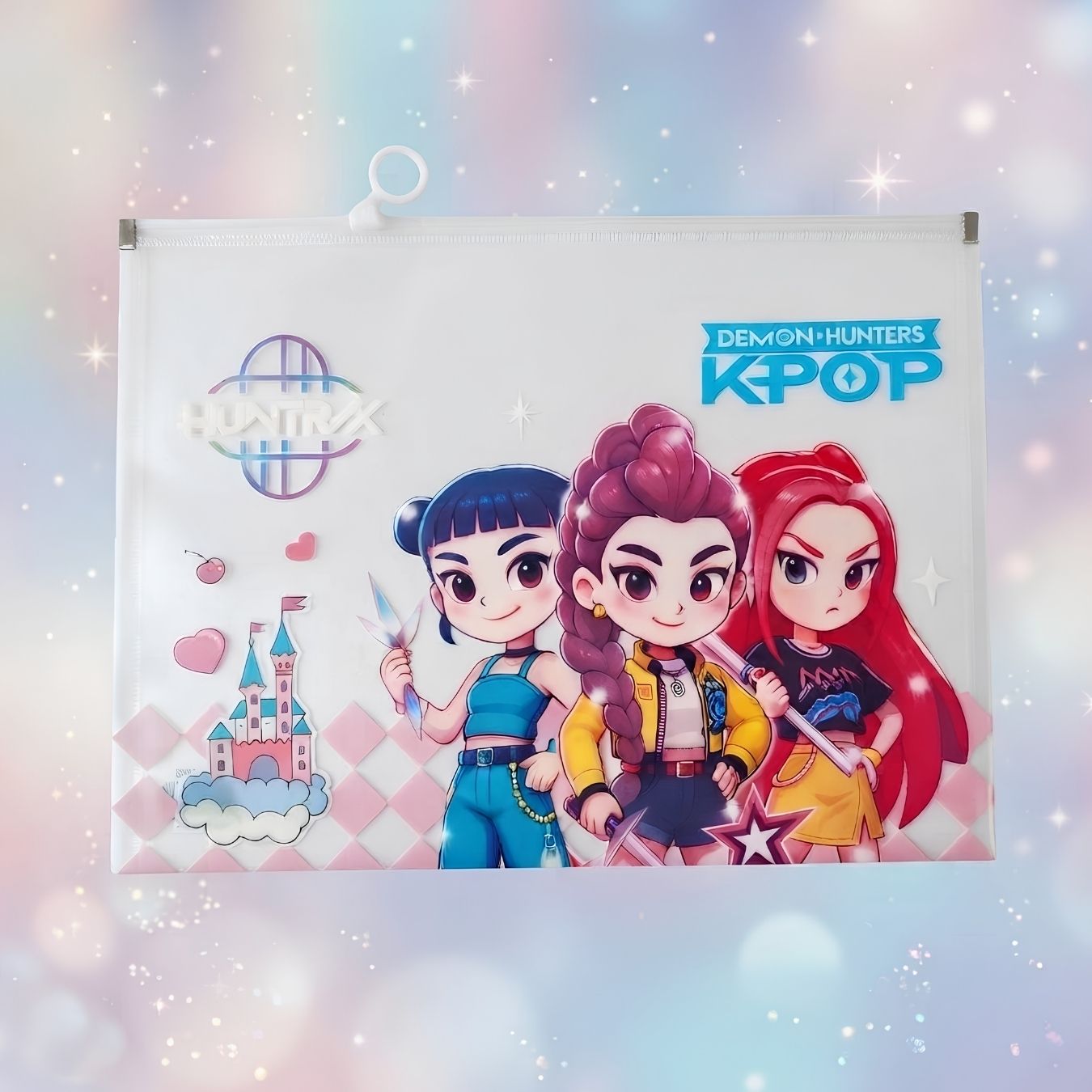 K-Pop Demon Hunter Theme Transparent A4 (33 x 24 cm) Size Stationery Pouch (select variant)